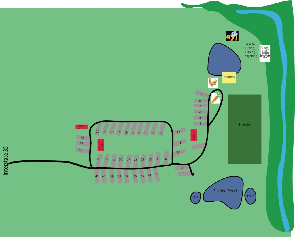 RV Park Site Map WillowBend RV Park